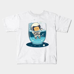 Astronaut in a glass of water Kids T-Shirt